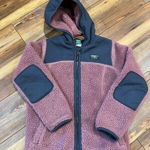 LLBean Kids' Sherpa Fleece Hooded Jacket
